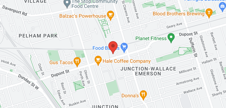 map of 1210 1420 Dupont St
